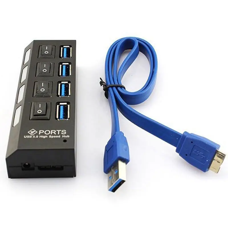 Хит продаж концентратор USB 3 0 4 порта супер скорость 5 Гбит/с портовый с