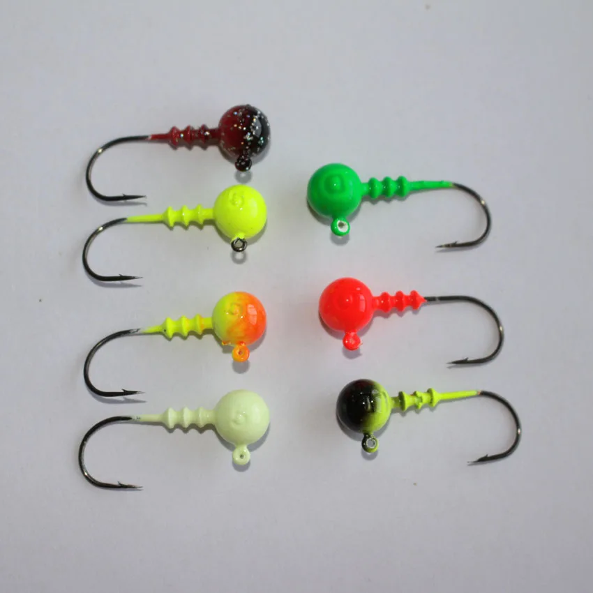 35pcs/lot multi colors 5g 7g jig head hook swim soft lure hook fishing