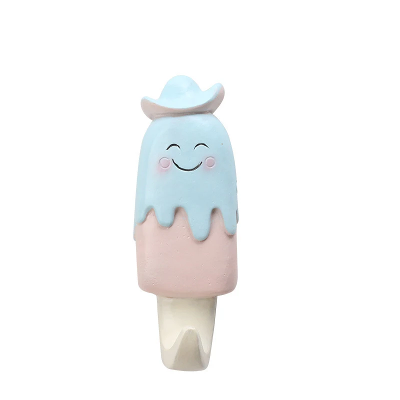 Cute Key Holder Wall Hook Decoration Ice Cream Wall Hook Creative Key Hanger Hat Coat Towel Hanger Home Decoration Accessories