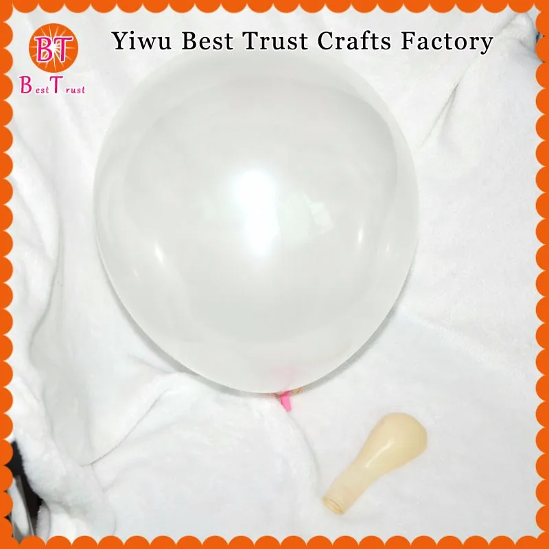 clear 12 inch metallic latex balloon