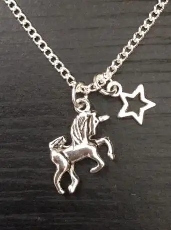 Vintage Silver Hamsa Hand Unicorn Horse Key Heart Necklace Pendant Charms Choker For Women Jewelry Accessories Gift Vintage Silver Hamsa Hand Unicorn Horse Key Heart Necklace Pendant Charms Choker For Women Jewelry Accessories Gift