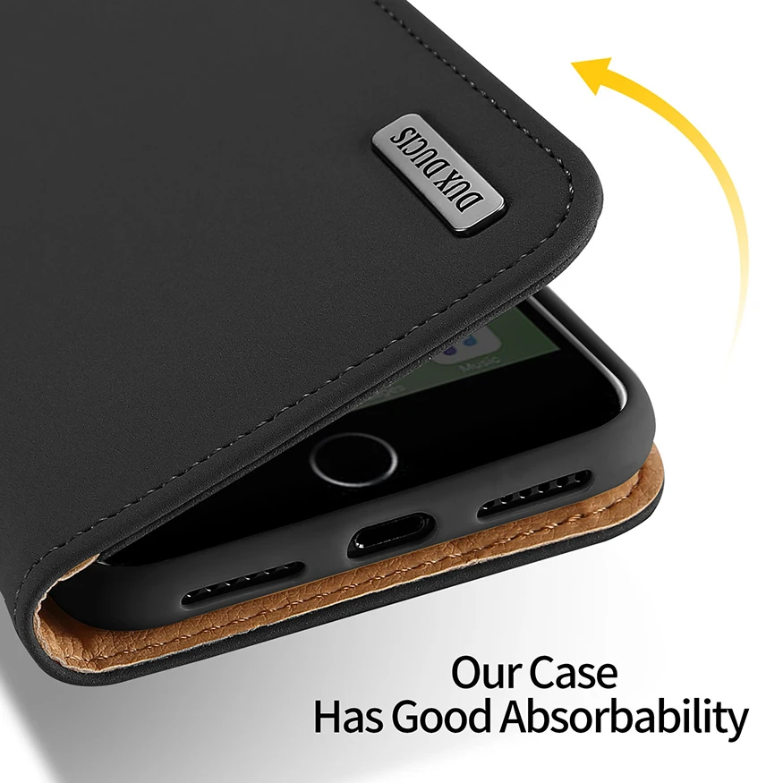DUX DUCIS Genuine Leather Wallet Case for iPhone 8 7 Xs Vintage <br />Magnetic Flip Cover for iPhone Xs Max XR X 7 8 6s 6 Plus Coque-in Wallet<br /> Cases from Cellphones