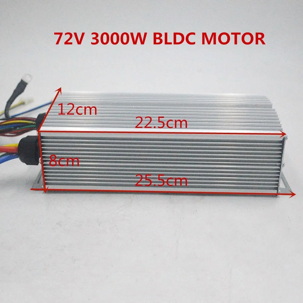 Flash Deal 2019 New 1Set Electric Motor 72V 3000W, Brushless Motor Controller Reverse Twist Throttle, Power Ignition Lock Scooter Kit 9