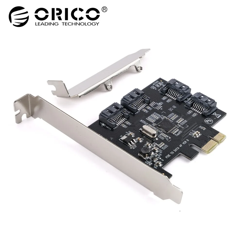 ORICO 1X 4X 8X 16X PCI-E Cards PCI Express to SATA 3.0 4 Port SATA III PCI-E Expansion Card 6Gbps Expansion Adapter Add On Cards ORICO 1X 4X 8X 16X PCI-E Cards PCI Express to SATA 3.0 4 Port SATA III PCI-E Expansion Card 6Gbps Expansion Adapter Add On Cards