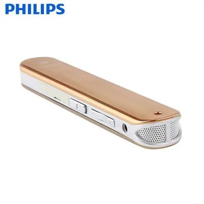 PHILIPS VTR5200 Скрытая 8 ГБ Цифровой диктофон USB MP3 плеер Профессиональный диктофон ручка диктофоны мини маленький аудио - Цвет: Золотой