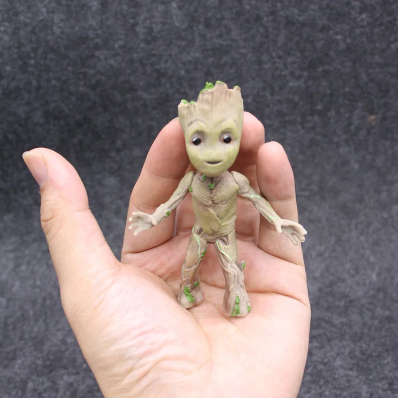 Marvel Guardians of The Galaxy Мстители крошечные милые детские дерево человек Стенд Ver