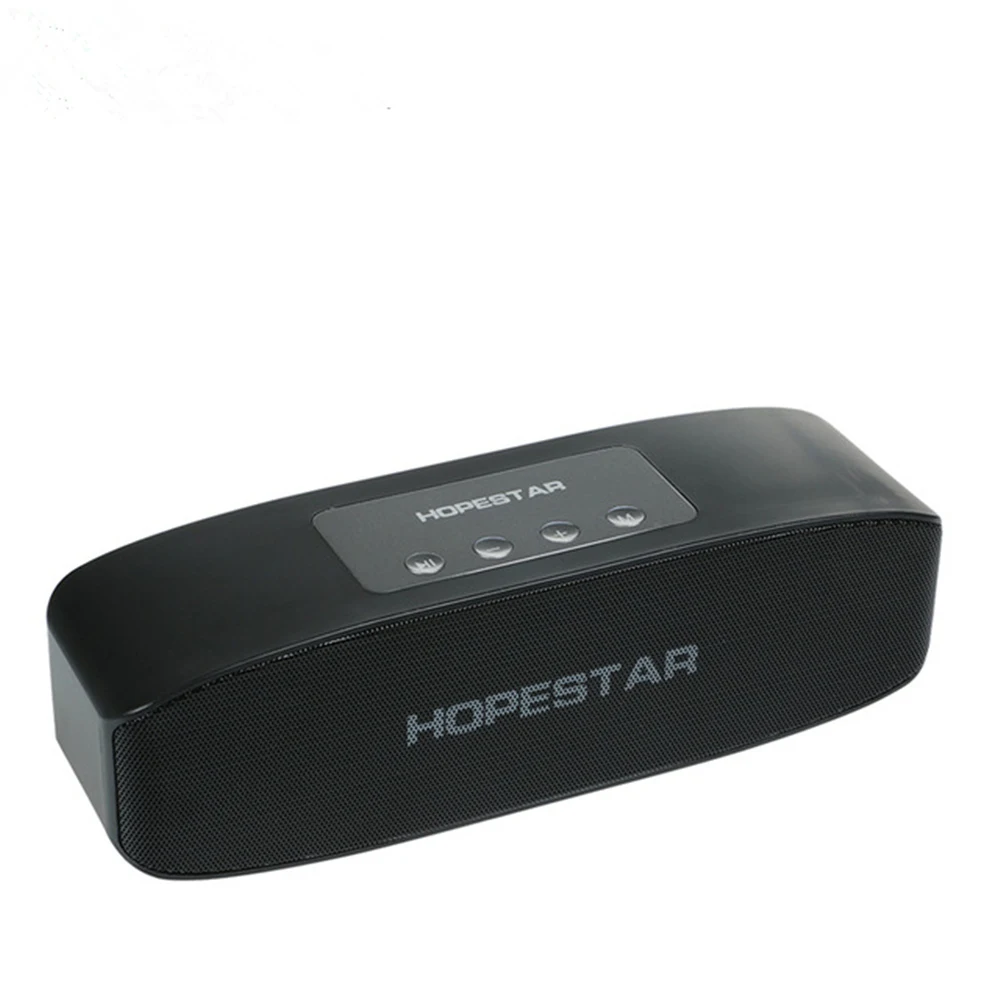 HOPESTAR Bluetooth динамик s портативный беспроводной динамик с TF USB AUX плеер встроенный микрофон громкой связи для телефона ПК MP3 MP4 цифровой - Цвет: Black speaker