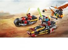 2016 New BELA 10444 Bike chase Building Blocks Set 3 In 1 Kai s Blade Bricks
