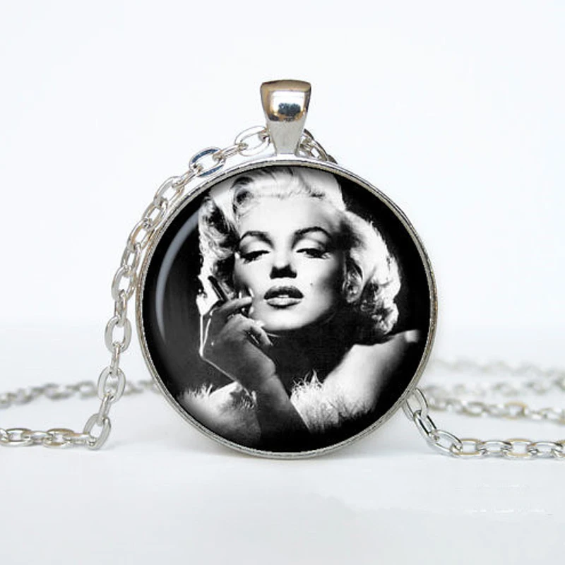 Marilyn Monroe pendant necklace Marilyn Monroe jewelry actor jewellry
