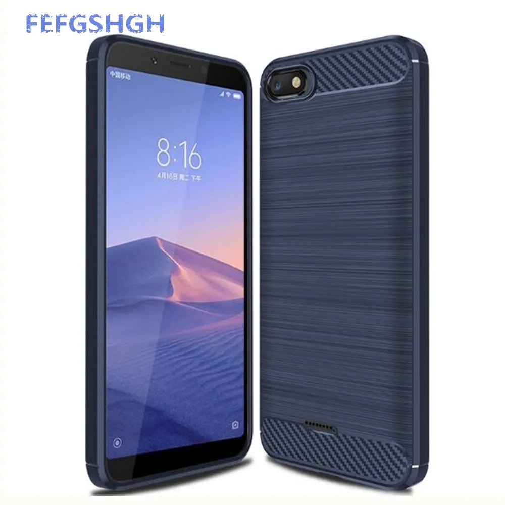Carbon Fiber Cover For Xiaomi Redmi 6A Case Rubber Silicone Phone Cases Back | Мобильные телефоны и аксессуары