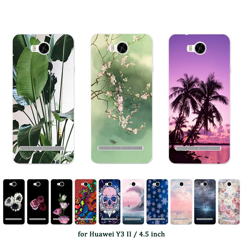 Силиконовый чехол для Huawei Ascend Y3 II 2 Y3II с принтом &quotКокос&quot защитный 2/Huawei Y3II/Y3 ii