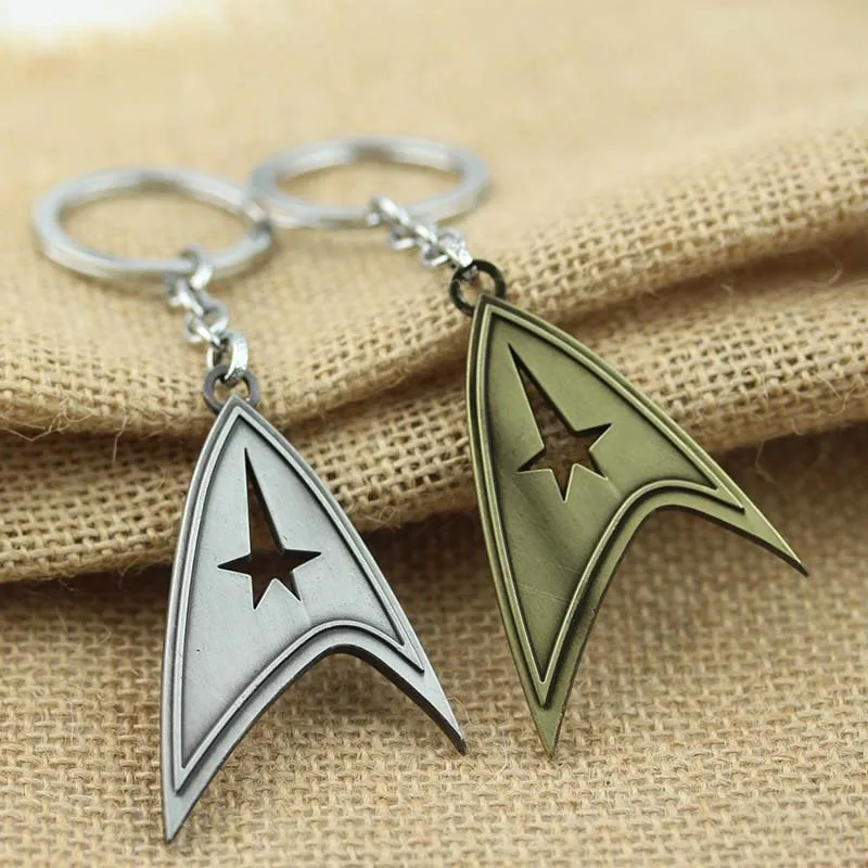 

Star war Trek Keychain Enterprise Command Logo Metal Pendant Communicator Darkness Starfleet Statement Necklace Toy Cosplay Gift