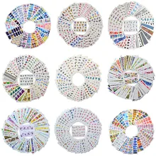 Наборы наклеек для ногтей, Водные Наклейки, цветочные ювелирные изделия, ожерелье, павлин, сова, слайдер, ногти, набор для маникюра