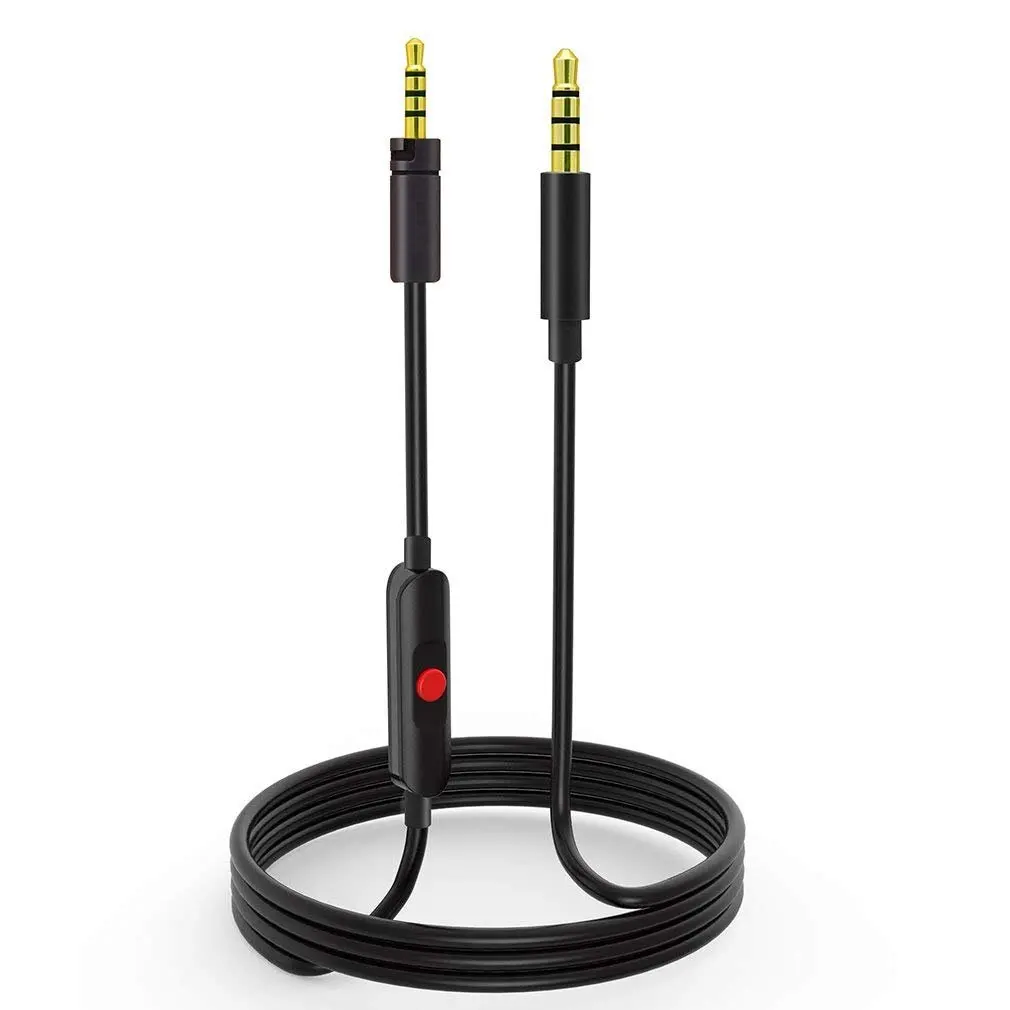 От 3,5 мм до 2,5 мм Мужской Сменный кабель для обновления Аудио встроенный микрофон/шнур управления для пульта дистанционного управления для наушников Sennheiser