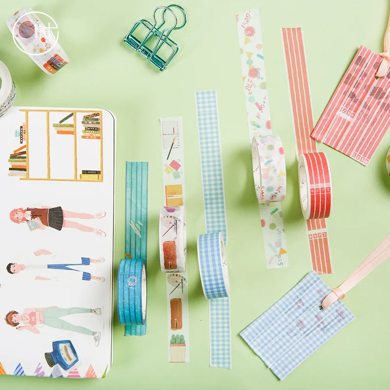 5 шт./лот Драгоценная школьная декоративная Маскировочная лента Washi Diy для