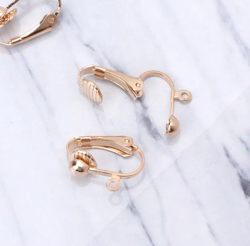 

10Pcs Clip-on Earring Converter with Easy Open Loop No Pierce Ear Jewelry Making
