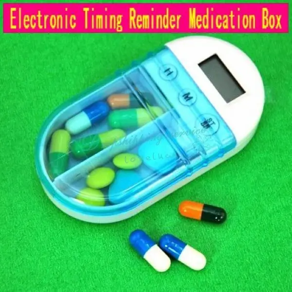 Portable Electronic Timing Reminder Medication Device Reminder