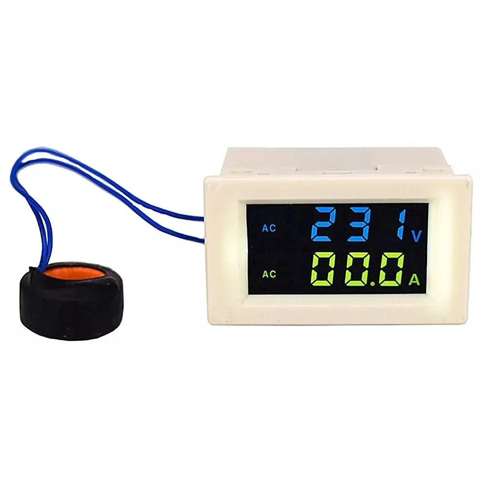

Digital Voltmeter Ammeter Double Display LCD Volt Meter AC Voltage Meters Mini Current Tester For Car Motorcycle Battery Monitor