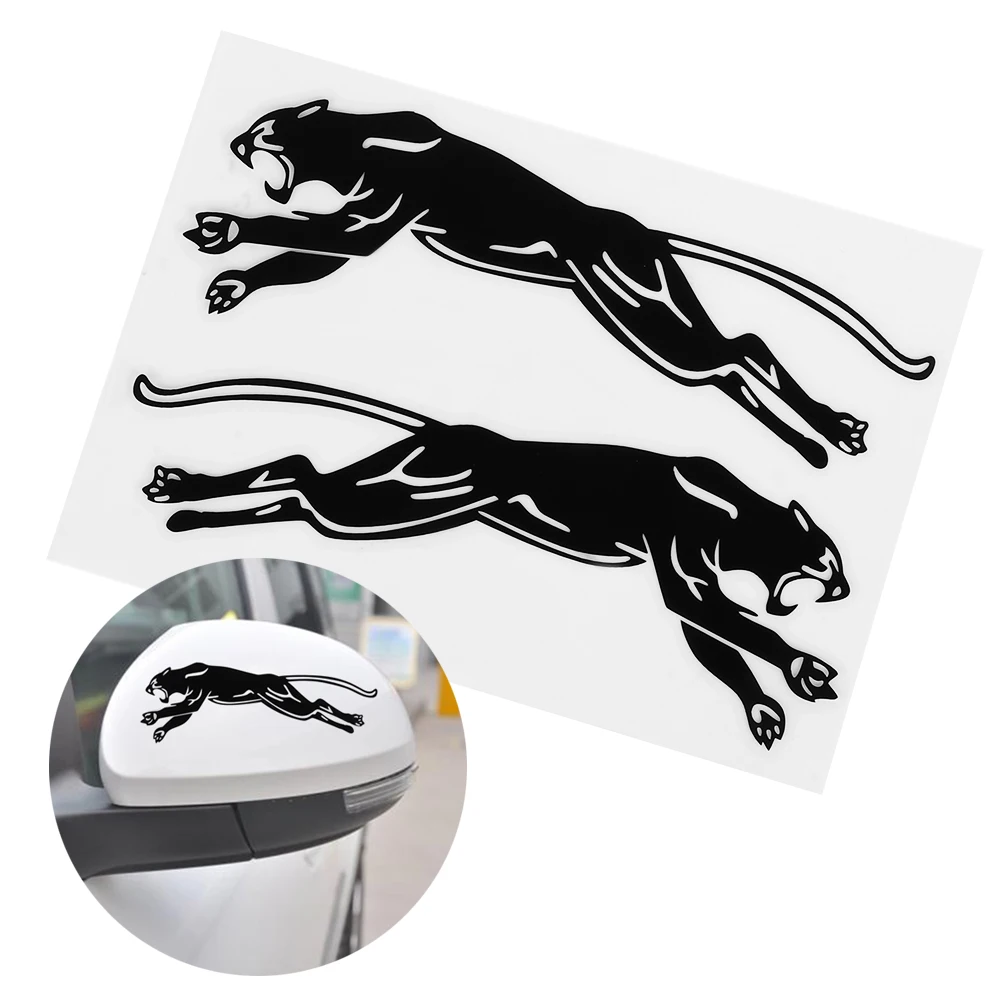

2Pcs Leopard Panther Reflective Vinyl decal sticker for car Rearview Mirror bumper sticker Window Vinyl Auto Decal Decor
