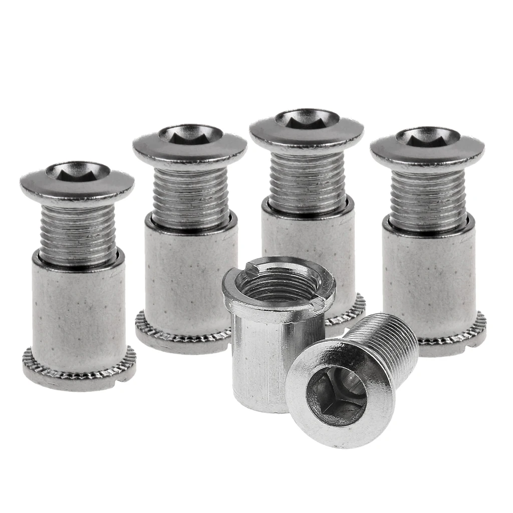 5Pair Crankset Bolts Crank Bolts Bike Chainring Bolts Bicycle Crank Screws Nut D