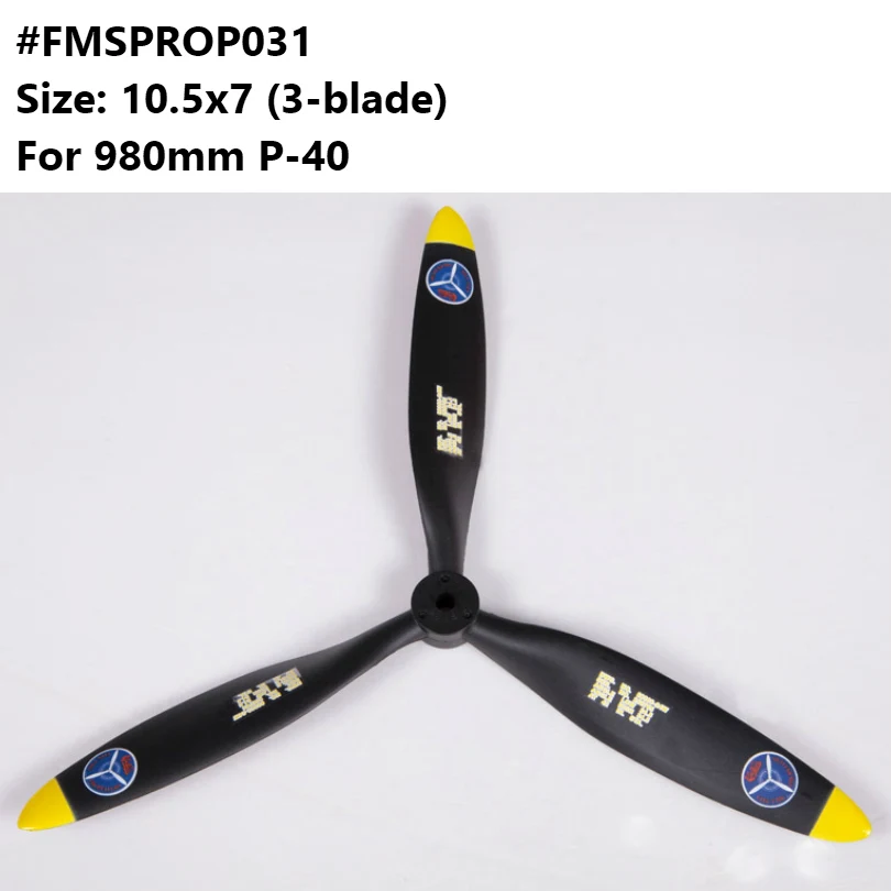 

FMS 980mm P-40B P40 Flying Tiger Propeller 10.5x7 inch 3 blade FMSPROP031 RC Airplane Model Hobby Plane Aircraft Spare Parts