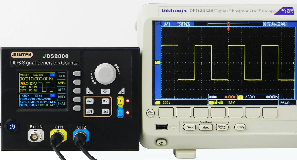 JUNTEK JDS2800-60M 60 МГц генератор сигналов цифровой контроль двухканальный DDS функция генератор сигналов частотомер произвольный