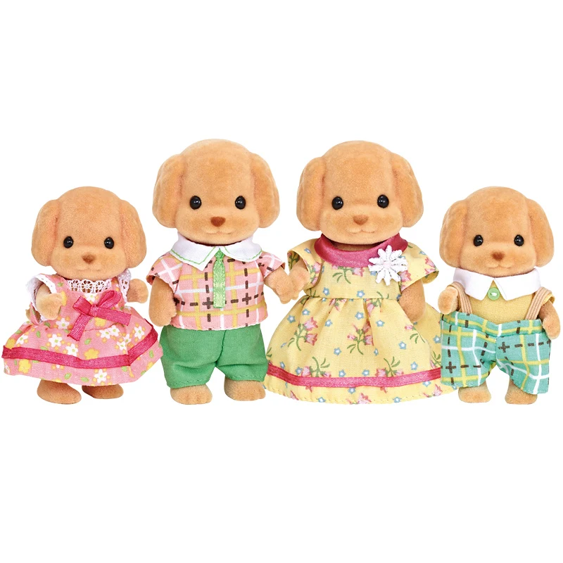 Sylvanian Families Пудель Семья 4 шт. набор кукольная животных набор детских игрушек цифры новая 52598