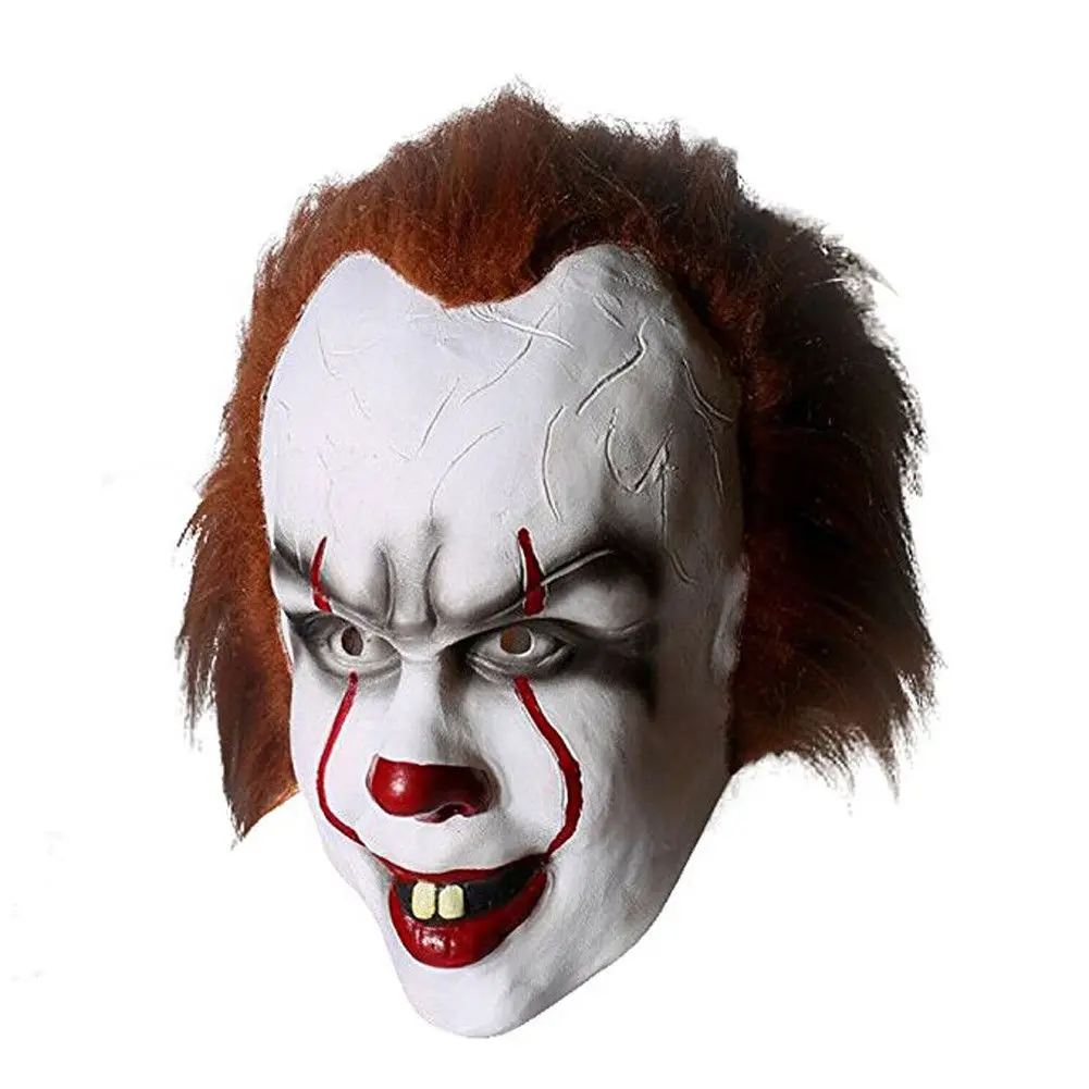 Хэллоуин Стивен Кинг это 2017 фильм Pennywise Косплэй маска клоуна для взрослых|clown mask|the