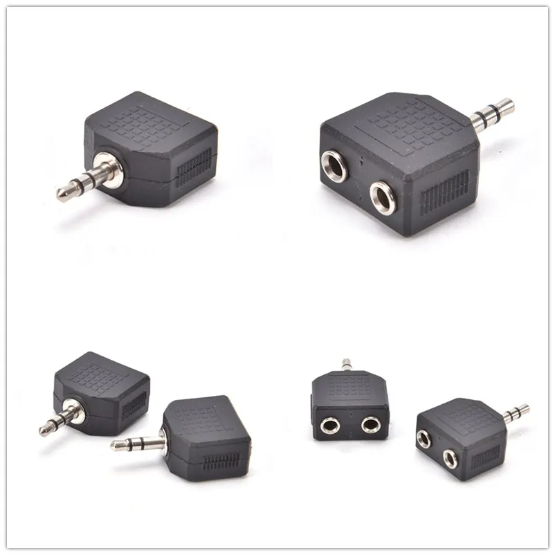 

2Pcs Audio 3.5mm Jack Male to Double AUX Female Headphone Y Splitter Adapte For Phone Microphone Speaker Earphone
