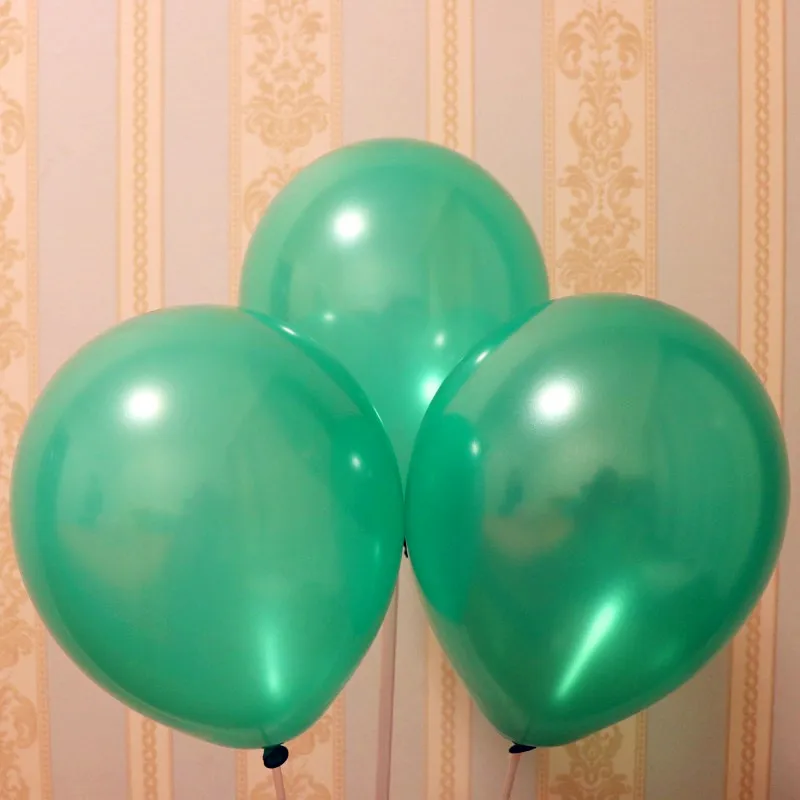 Зеленый воздушные шары 100 PCS с днем рождения 10 дюймов 1 5 г гелия надувной воздушный