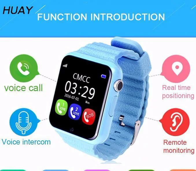

kids GPS Tracker watch GPS LBS SOS Call Location bluetooth music camera waterproof Device tracking Children Smart Clock V7K
