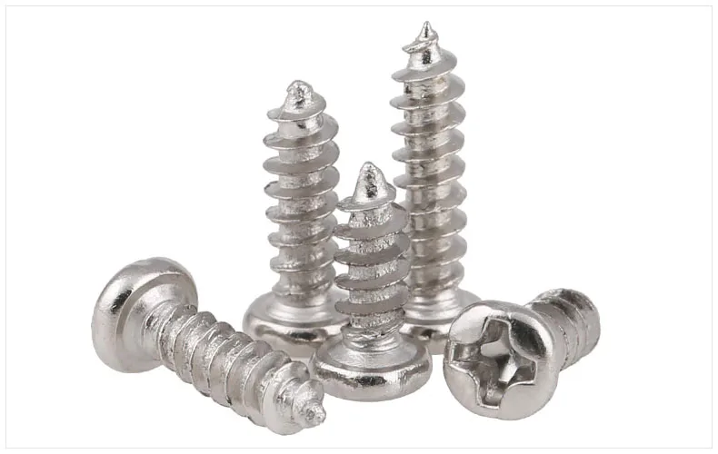 Carbon steel round head self tapping screws M1.0 M1.2 M1.4 M1.7 M2 M2.3