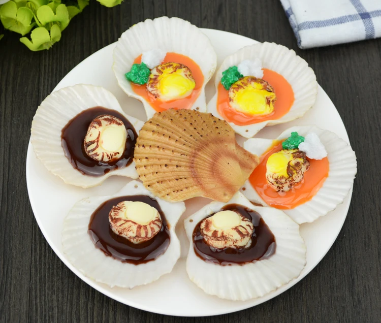 Buy 10pcs The simulation model of Scallop in Shell