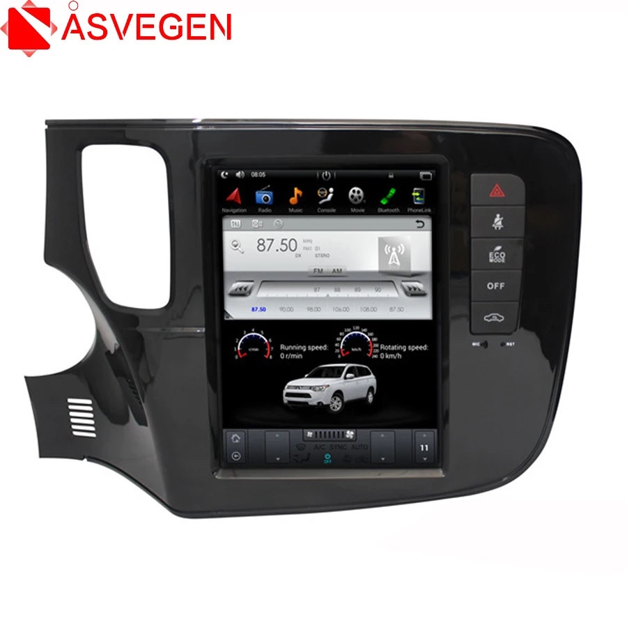 Asvegen вертикальный экран 10 4 дюймов Android 7 1 четырехъядерный автомобильный DVD