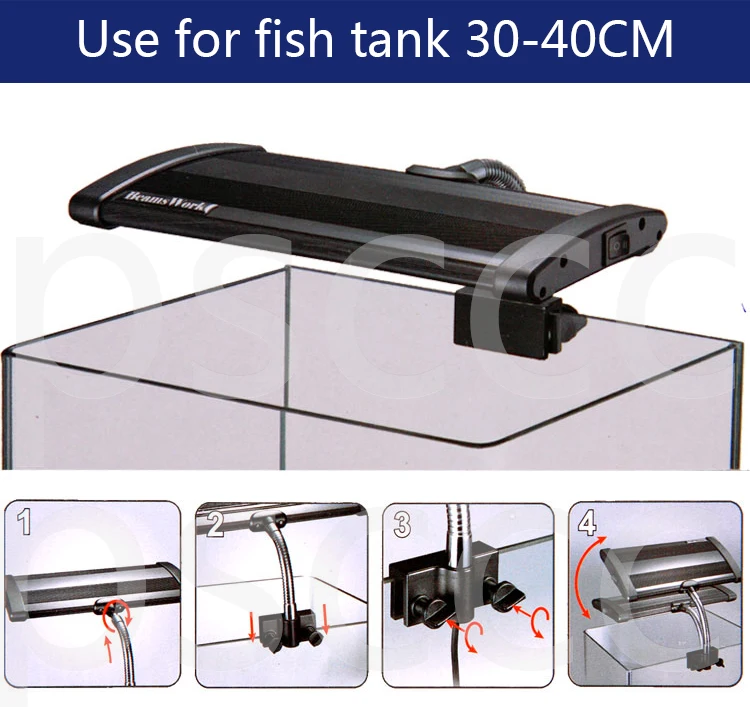 30-92 см 100-240 В аквариумный светодиодный светильник ing Fish Tank светильник с выдвижными кронштейнами белый и синий светодиодный s подходит для аквариума