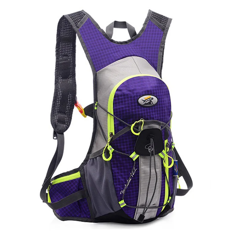TANLUHU 15L открытый светоотражающий рюкзак для велосипеда для женщин и мужчин водонепроницаемый нейлоновый горный велосипед спортивный альпинистский рюкзак XA553YL - Цвет: Purple