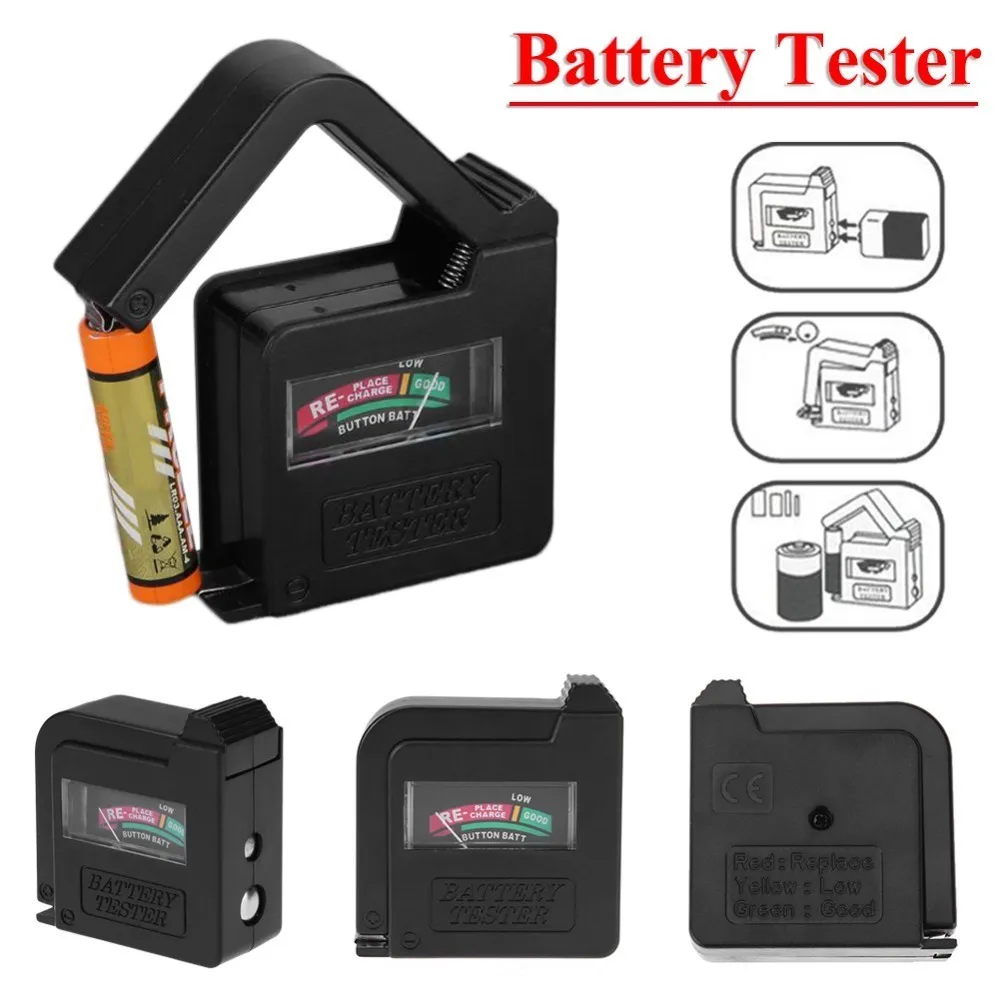 BT860 Battery Tester Universal Volt Testers AA AAA C D 9V Button Cell