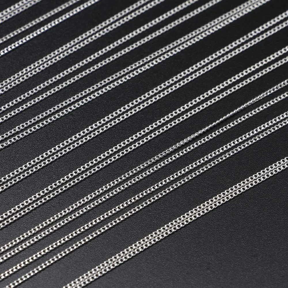 

12Pcs/Pack 45cm Gold Silver Fine Necklace Chains pack With Lobster Clasp Choker Accessories For Jewelry Making DIY Handmade