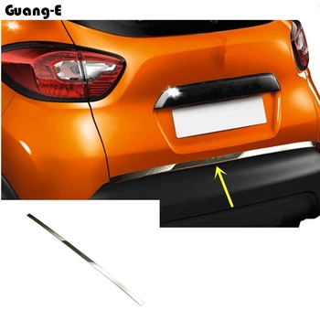 

Car Styling Cover Stainless Steel Rear Door Bottom Tailgate Frame Plate Trim Lamp Hoods 1pcs For Renault Captur 2015 2016 2017