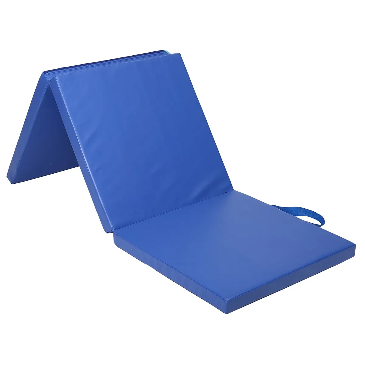 

180 x 60 x 5cm Folding Panel Gymnastics Mat Yoga Mat Blue PU Soft Bottom Mat Gym Fitness Exercise For Baby Children Adult
