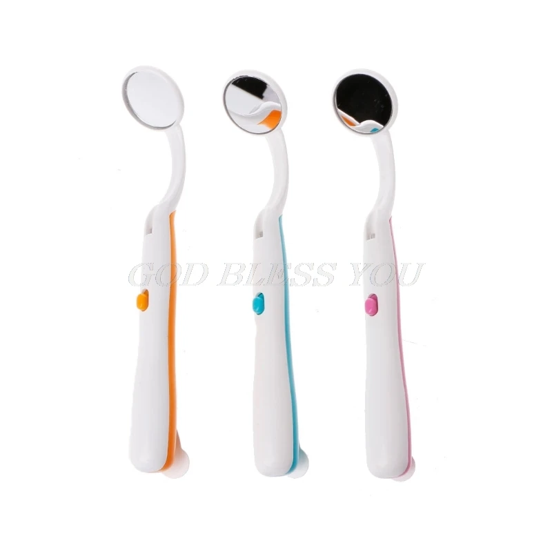 

1pc Plastic Dental Mouth Mirror with LED Light Dentistry Mirror Pro Bright Durable Professional Reusable New