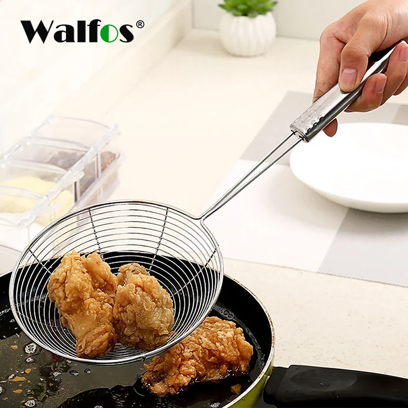 WALFOS Multi-function нержавеющая сталь ложка Фильтр еда кухня инструменты масло жареные барбекю фильтр