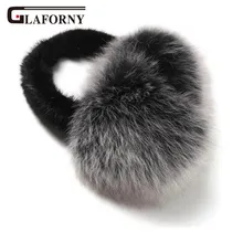 Glaforny тенденции моды зимой меха лисы наушники полная кожа натурального меха норки наушники Термальность девушка Для женщин наушники очень теплые