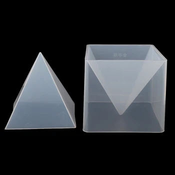 Free shipping free shipping super pyramid silicone resin mold mould resin craft jewelry crystal mold with plastic frame