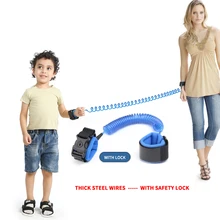 Детские ремни безопасности Регулируемый Детский поводок анти-потеря соединитель на запястье тяговый трос ребенок ходунки браслет~ 2 м
