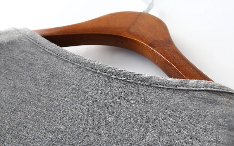 Womens top Modal long sleeve O-neck t shirt all match tee pink gray white t shirt women bts Tops