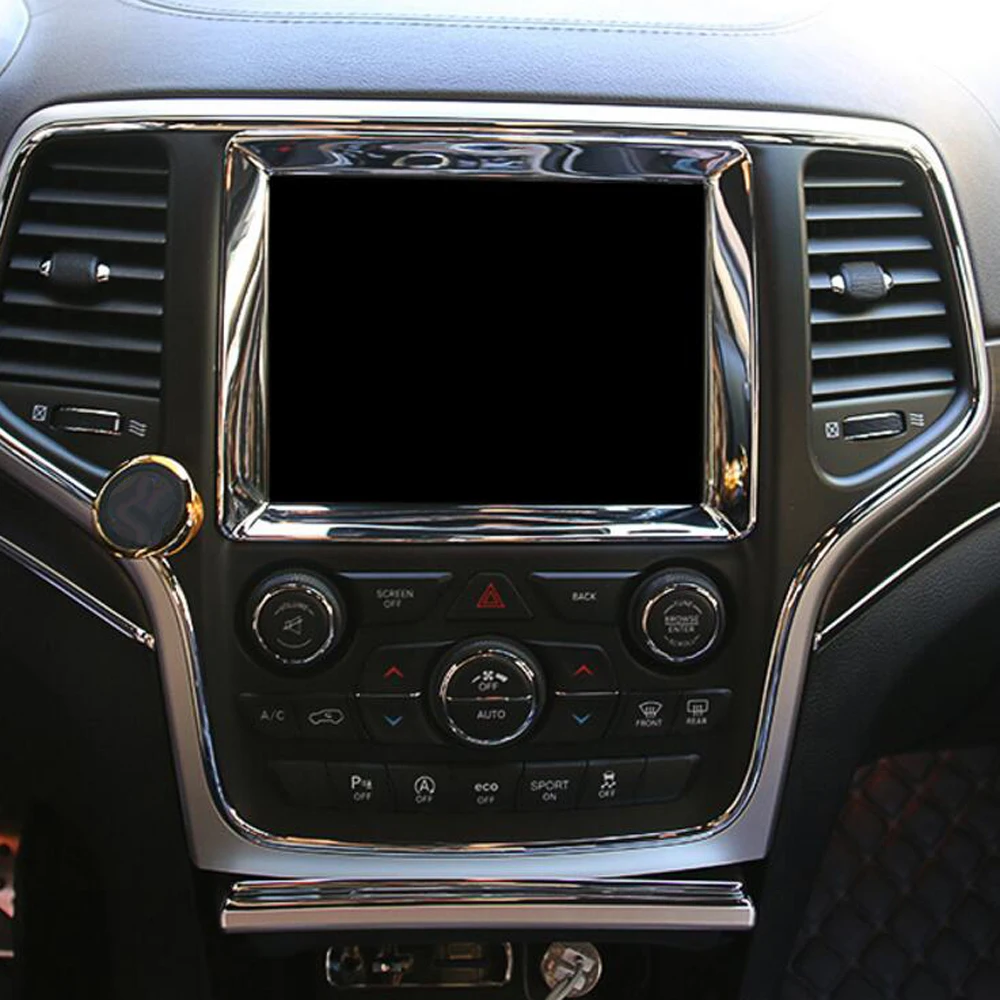 

Console gps sticker dashboard cd screen cover decorative trim for Jeep grand cherokee Interior accessories