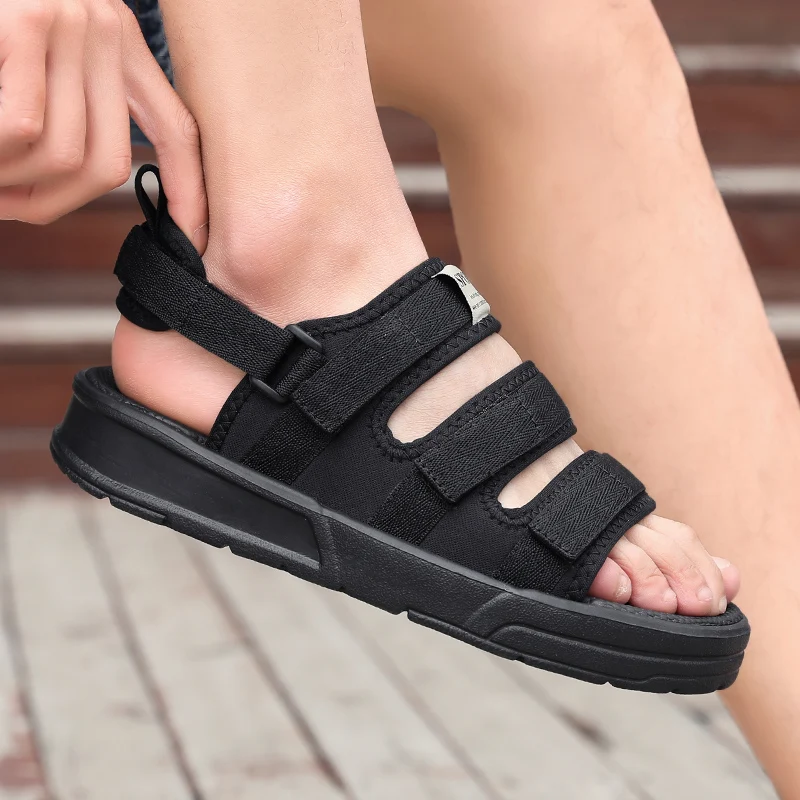 Fashion Men Sandals Black Mens Summer Light Casual Beach Slippers Luxury Male Shoes Designers | Обувь