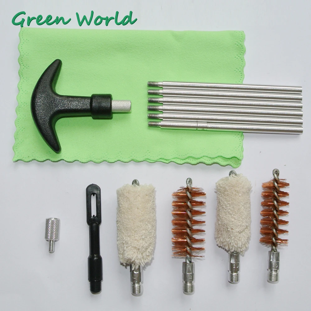 

Green World 16pcs/lot Gun Cleaning Kit for Shotgun, 12ga, 20ga Bronze Brush , Mop Brush