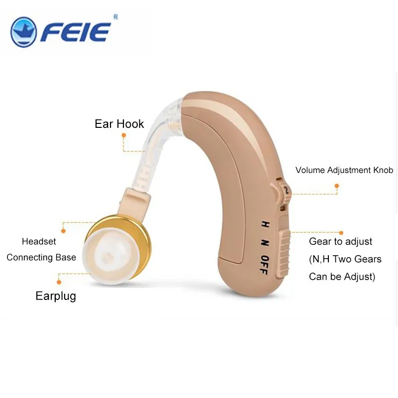 

C-109 Deaf Earphone Cheap USB Rechargeale Hearing Aid TV Sound Amplifier Free Shipping